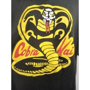 BioWorld Size XL Cobra Kai 100% Cotton Short Sleeve Black Logo T-shirt